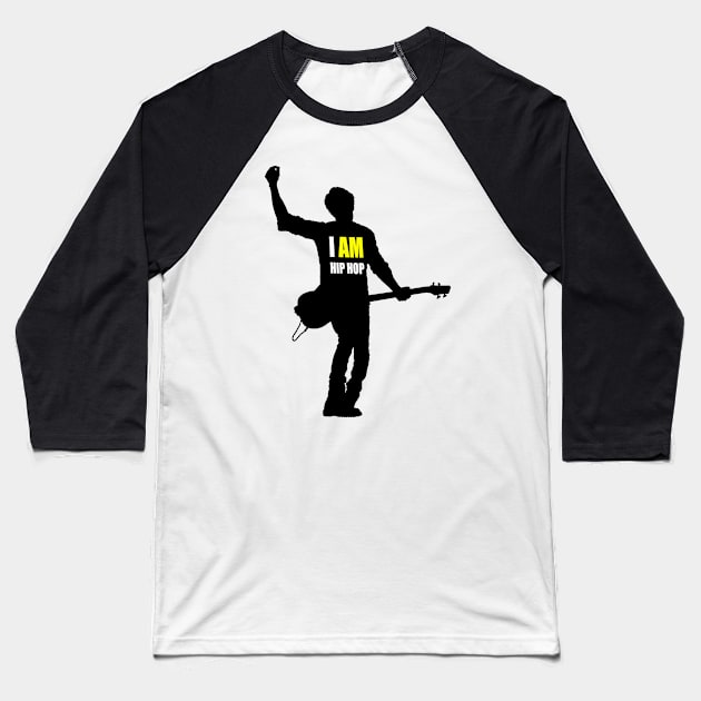 IAHH-SILHOUETTE-GUITARIST-MALE-2 Baseball T-Shirt by DodgertonSkillhause